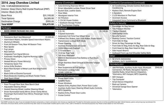 Used 2016 Jeep Cherokee Limited image 4