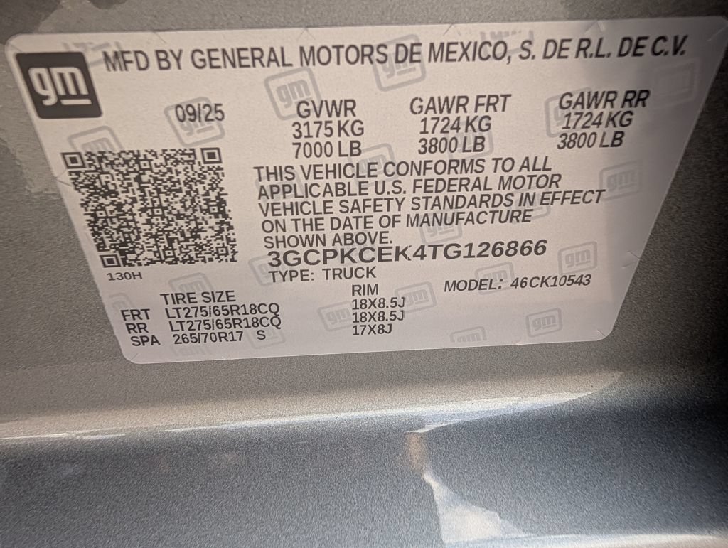 New 2026 Chevrolet Silverado 1500 Custom Trail Boss AWD/4WD image 23