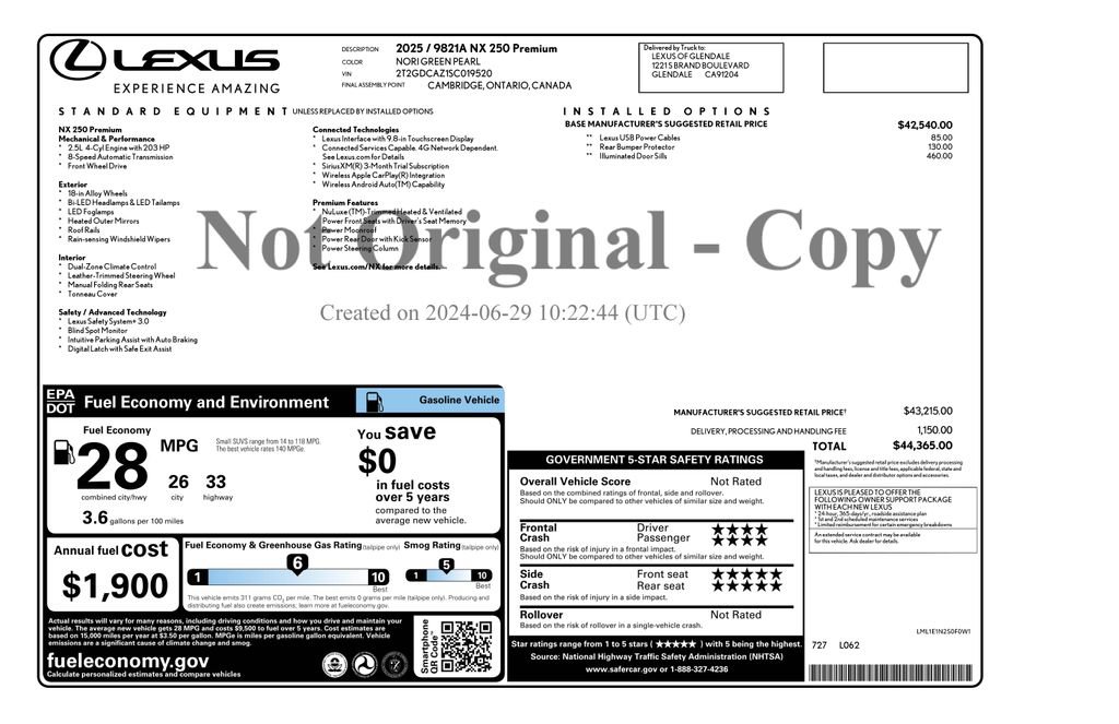 Used 2025 Lexus NX 250 FWD w/ Premium Package image 2