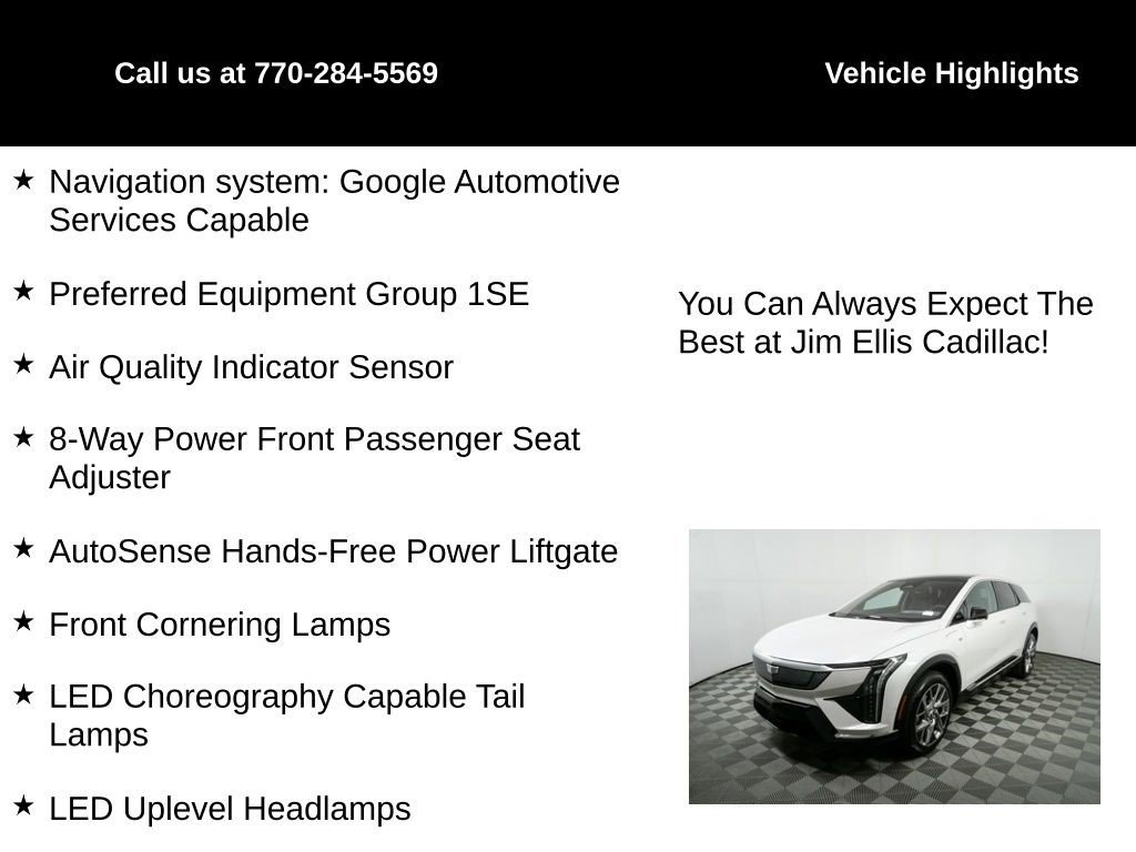 Certified 2025 Cadillac Optiq Luxury 2 w/ LPO, Floor Liner Package AWD/4WD image 5