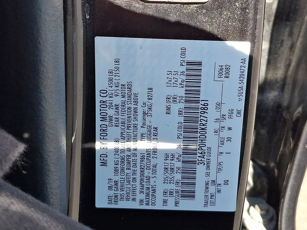 Certified 2019 Ford Fusion SE FWD image 26