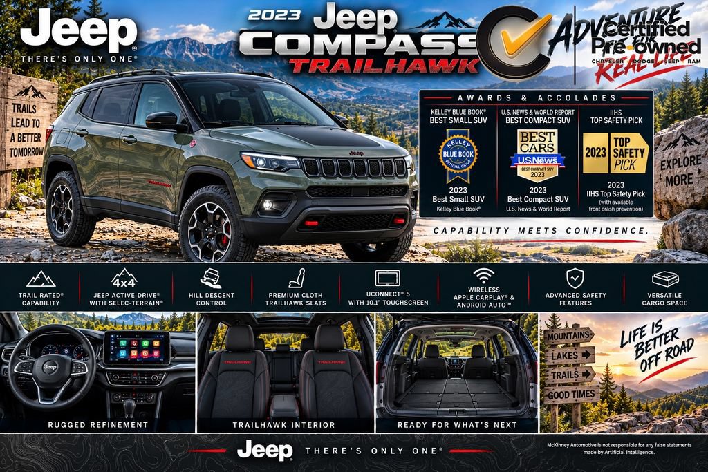 Certified 2023 Jeep Compass Trailhawk w/ Trailhawk Elite Group AWD/4WD image 2