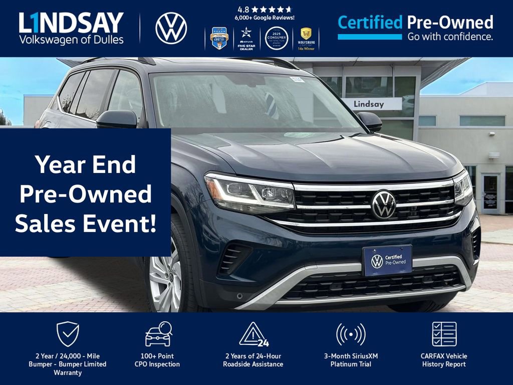 Used 2022 Volkswagen Atlas SE w/ Panoramic Sunroof Package image 1