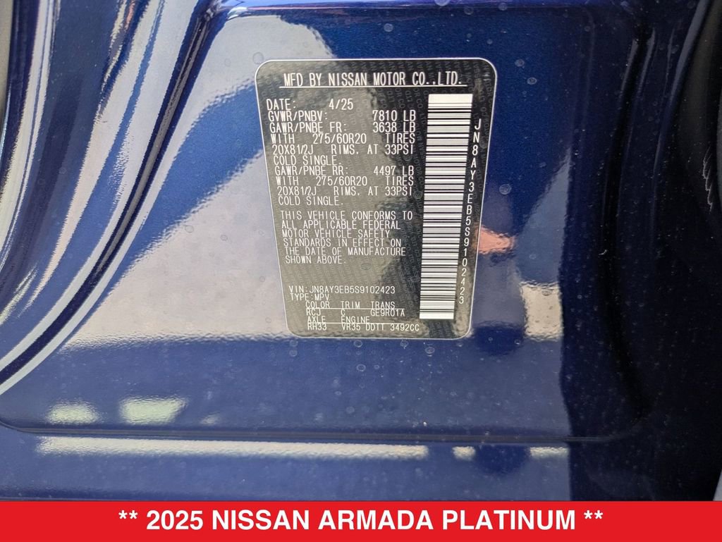 New 2025 Nissan Armada Platinum w/ Convenience Package image 41