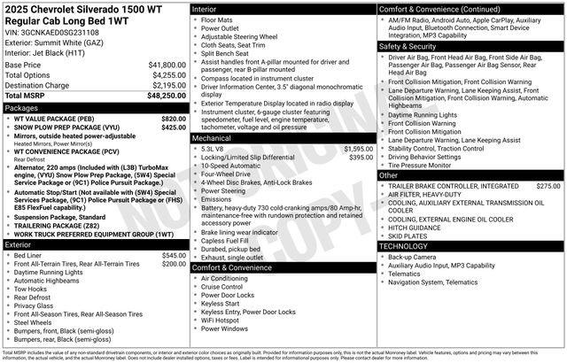 Used 2025 Chevrolet Silverado 1500 W/T w/ WT Value Package image 35