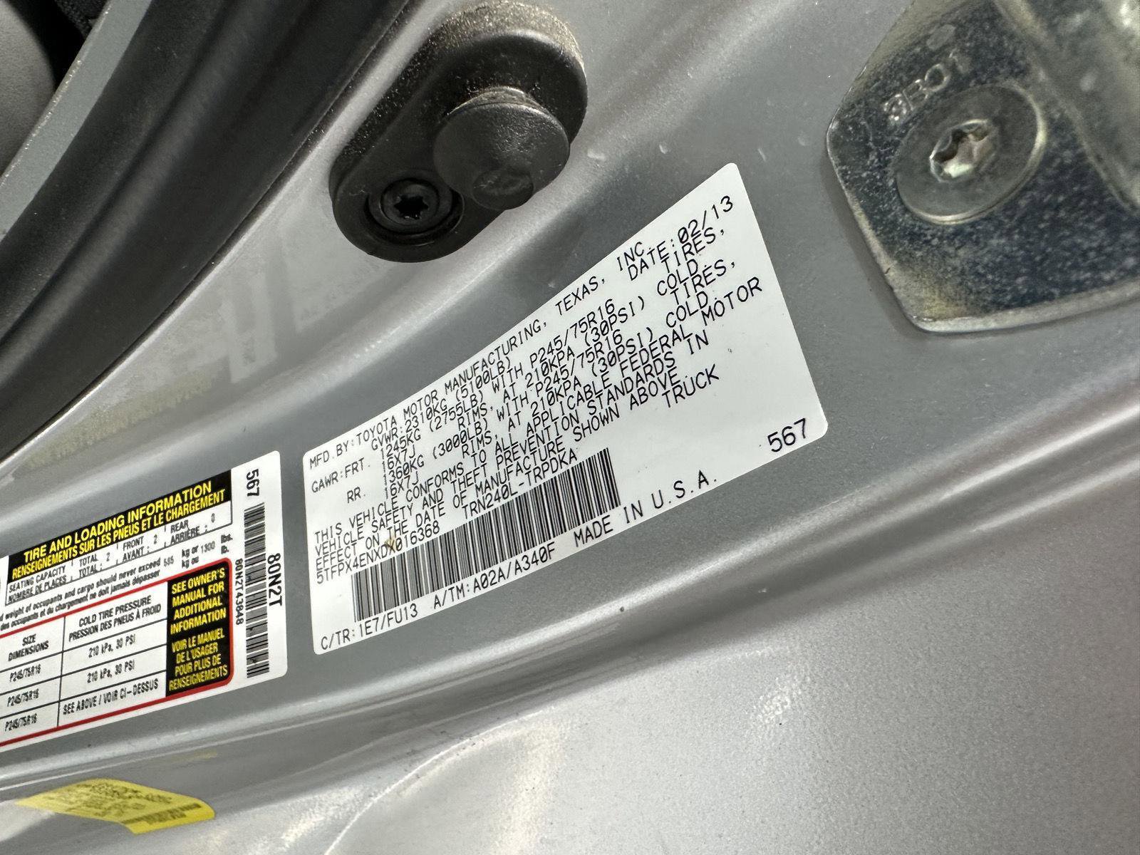 Used 2013 Toyota Tacoma 4x4 Regular Cab image 16