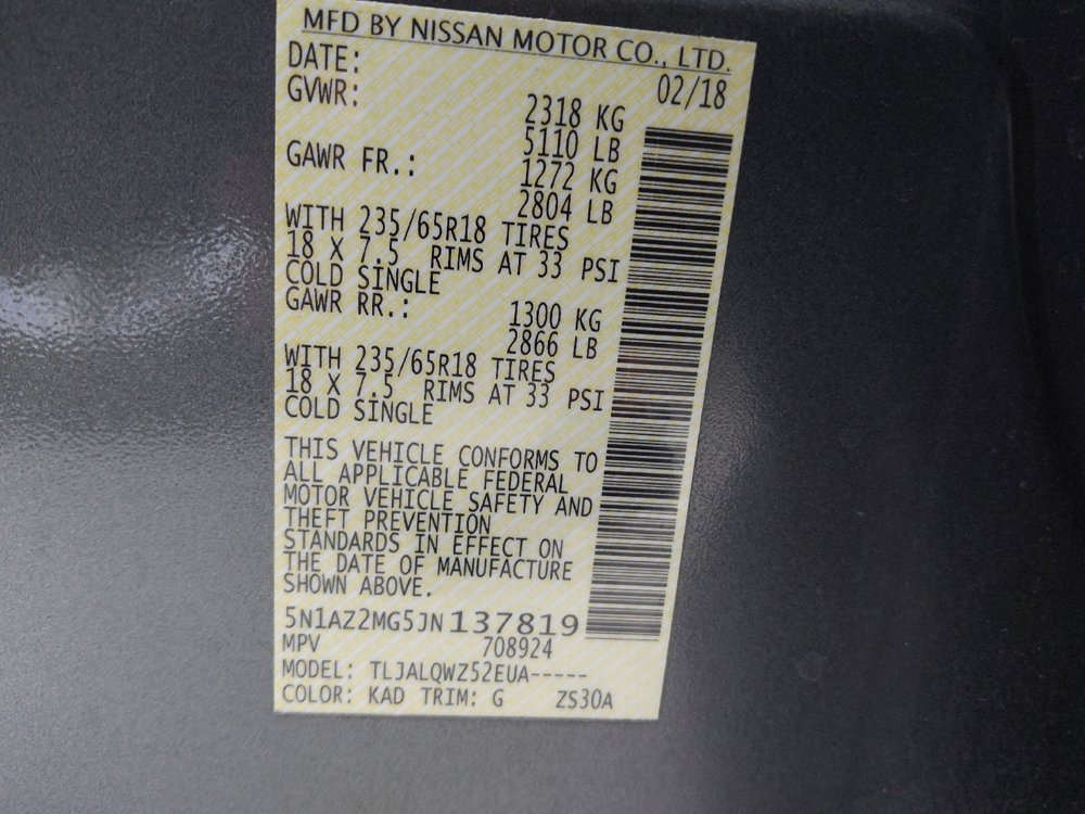Used 2018 Nissan Murano SV FWD image 33