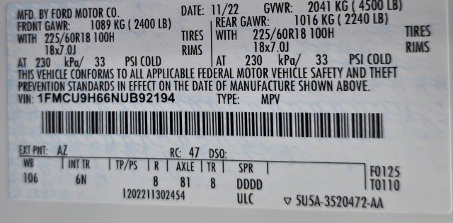 Used 2022 Ford Escape SEL AWD/4WD image 43