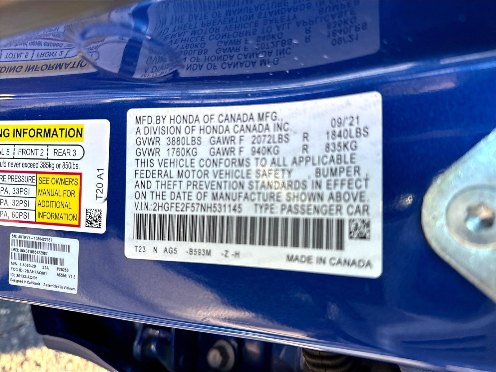 Used 2022 Honda Civic Sport image 22