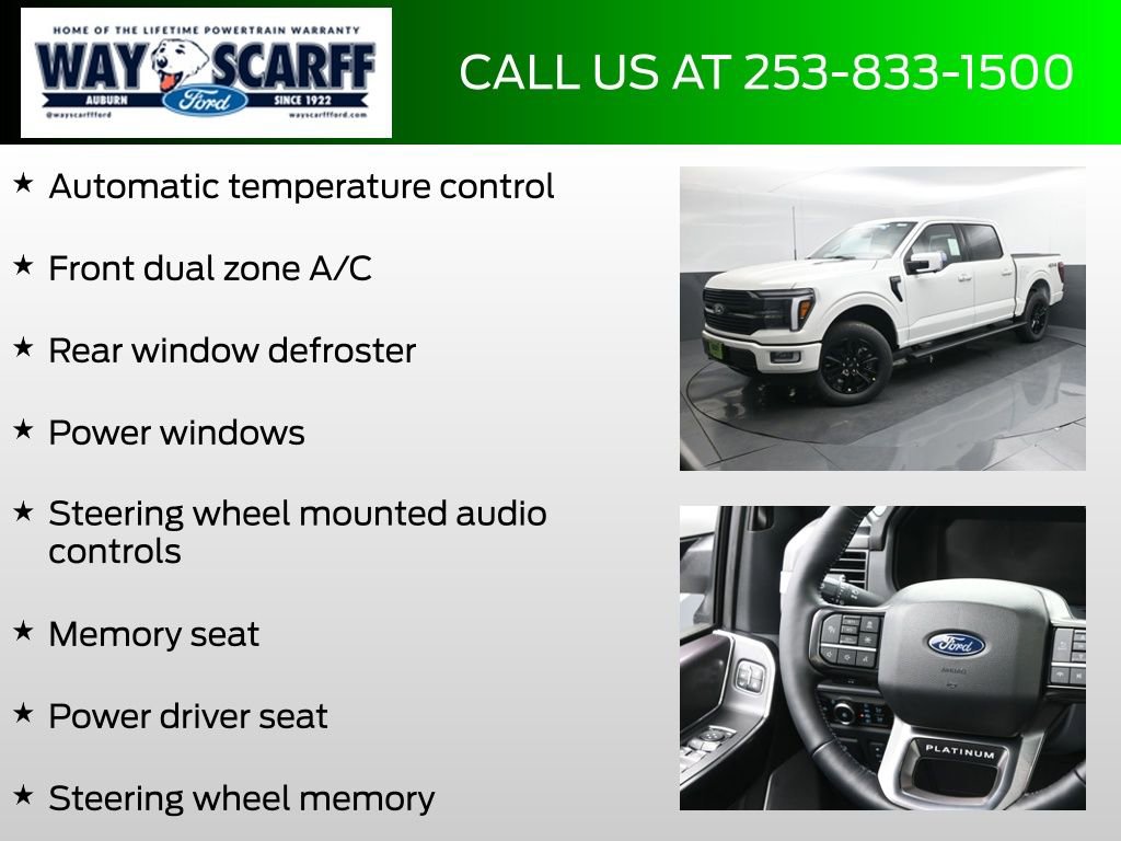 New 2025 Ford F150 Platinum w/ Equipment Group 702A High image 12