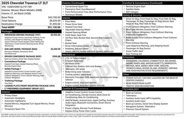 Certified 2025 Chevrolet Traverse LT w/ Enhanced Driving Package image 33