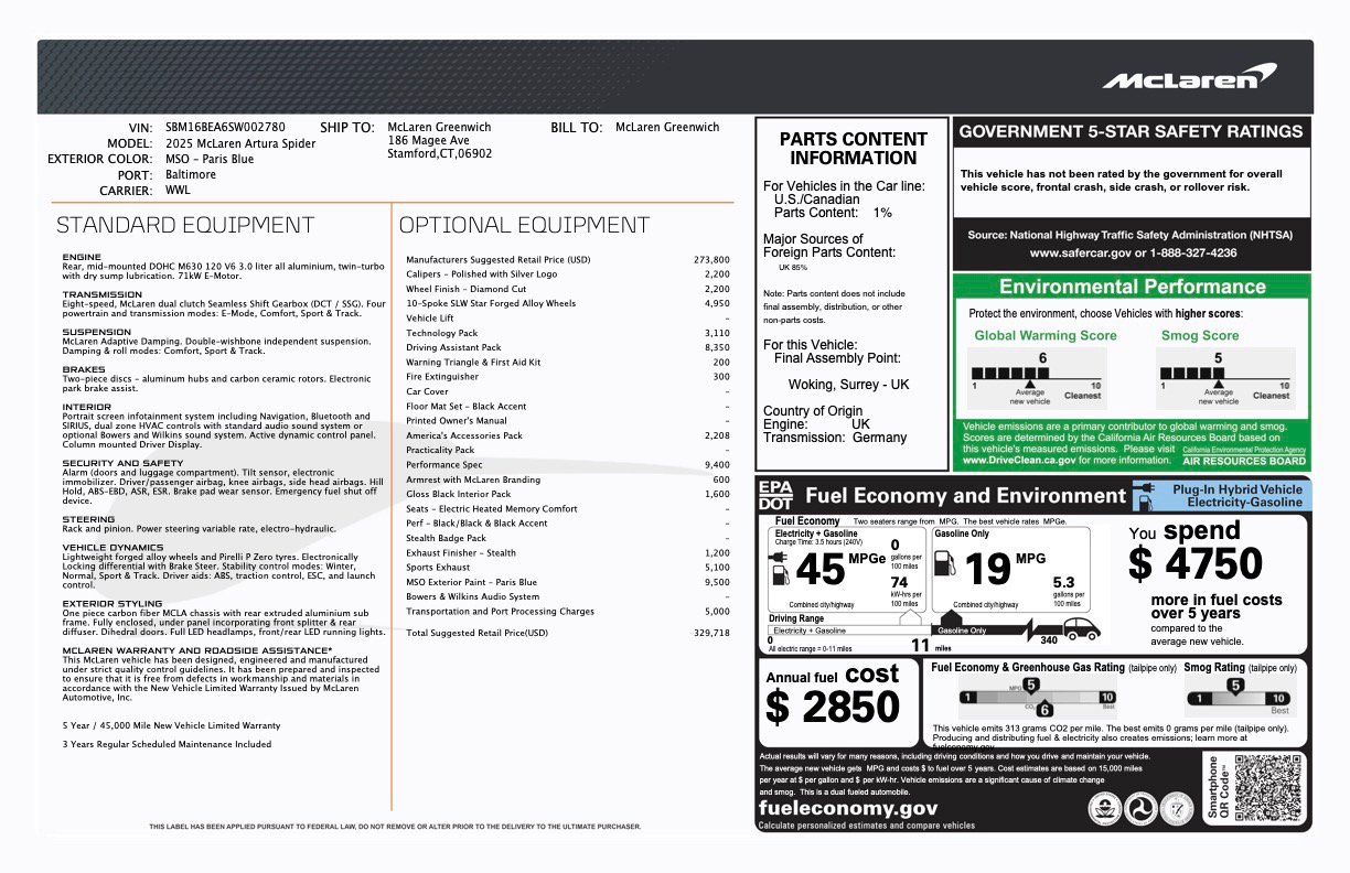 New 2025 McLaren Artura Spider image 52