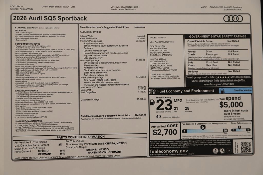 New 2026 Audi SQ5 Premium Plus image 38