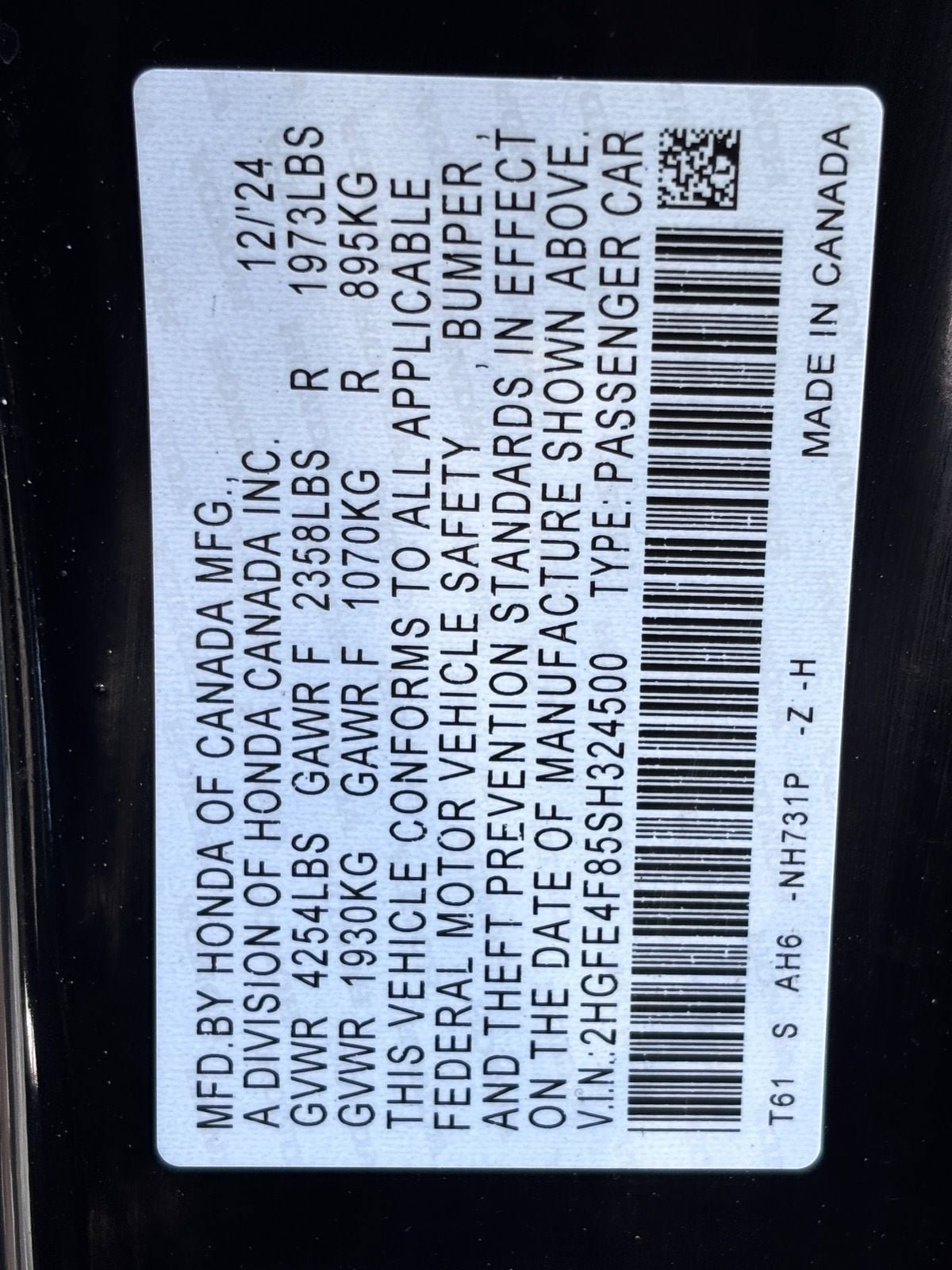 Certified 2025 Honda Civic Sport image 36