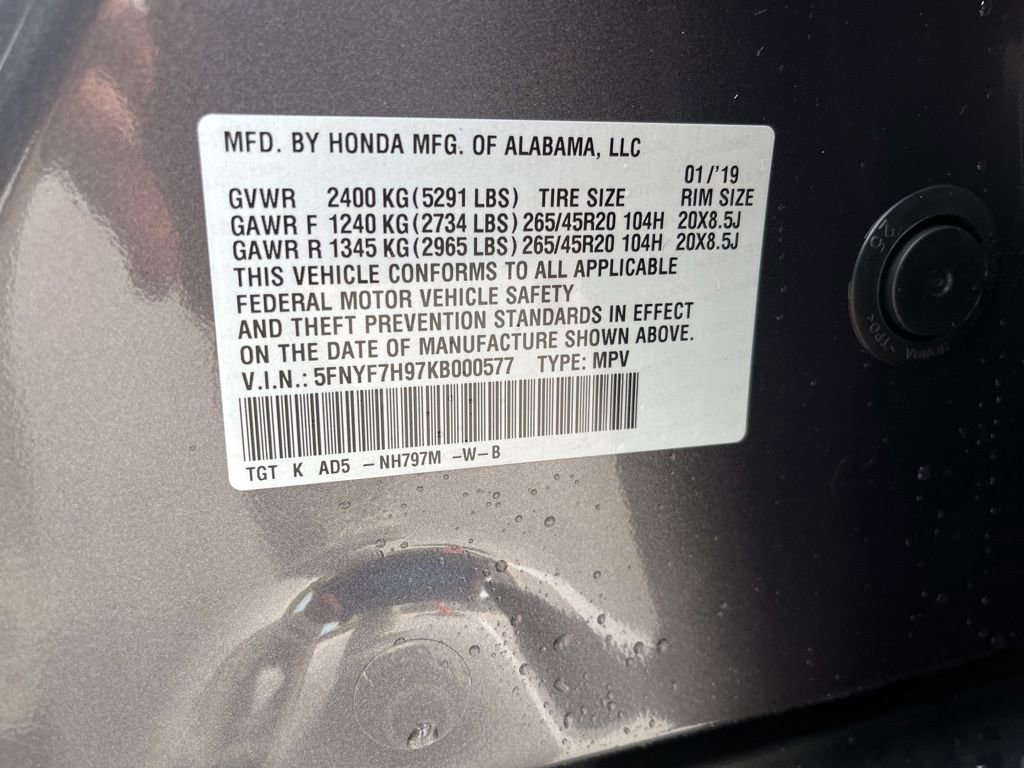 Certified 2019 Honda Passport Touring image 10
