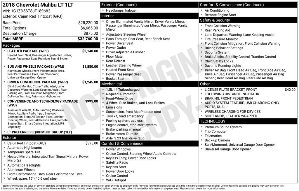 Used 2018 Chevrolet Malibu LT w/ Leather Package FWD image 37