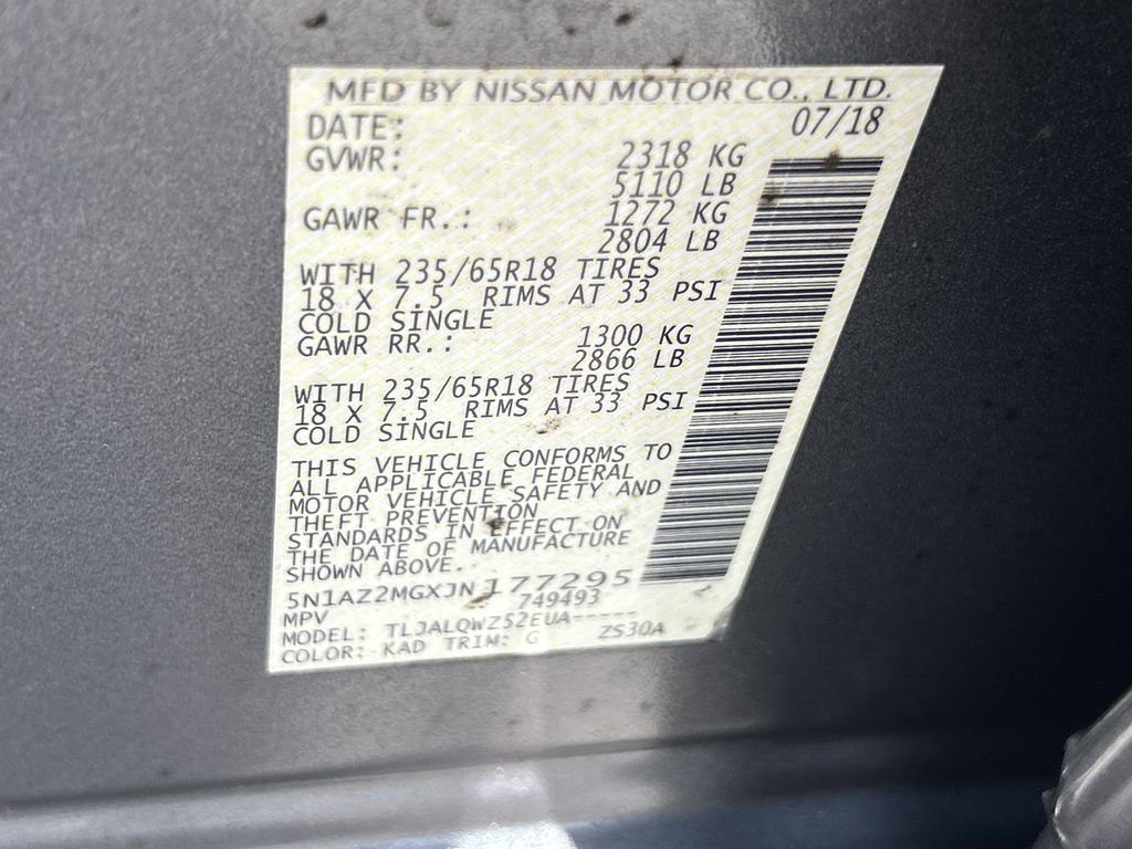 Used 2018 Nissan Murano SV w/ Cargo Package image 28