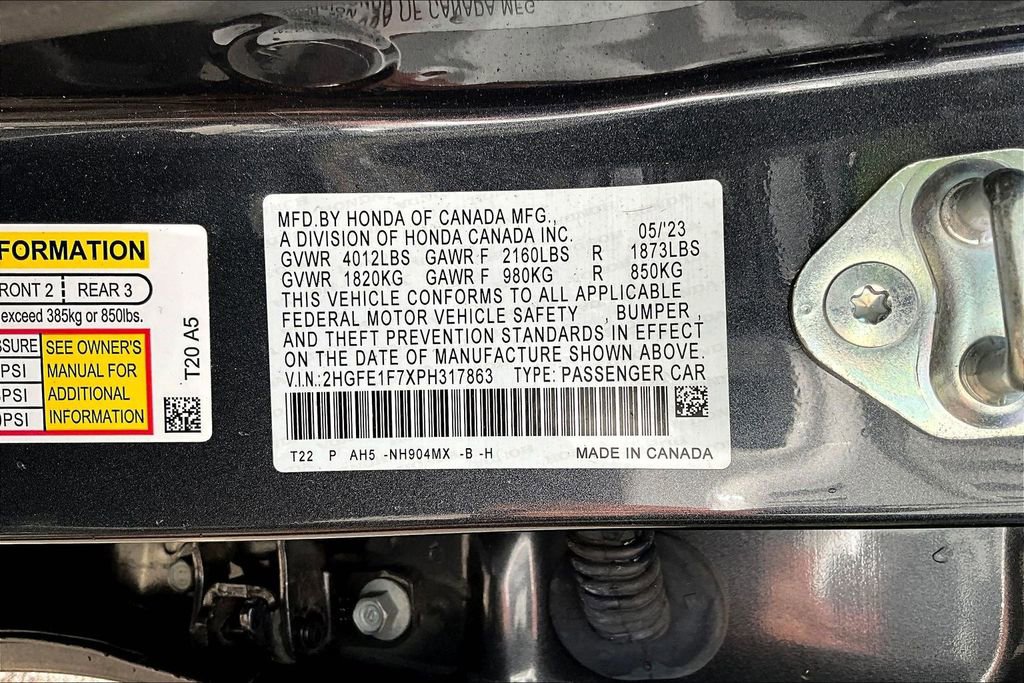 Certified 2023 Honda Civic EX image 14