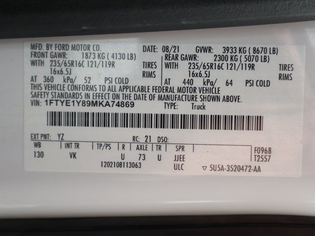 Used 2021 Ford Transit 150 Low Roof RWD image 38