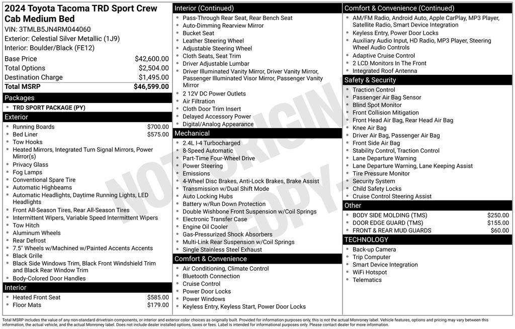 Used 2024 Toyota Tacoma TRD Sport AWD/4WD image 39