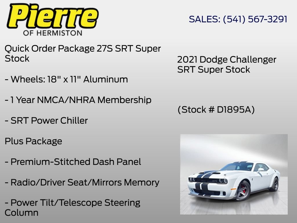 Used 2021 Dodge Challenger SRT Super Stock RWD image 12