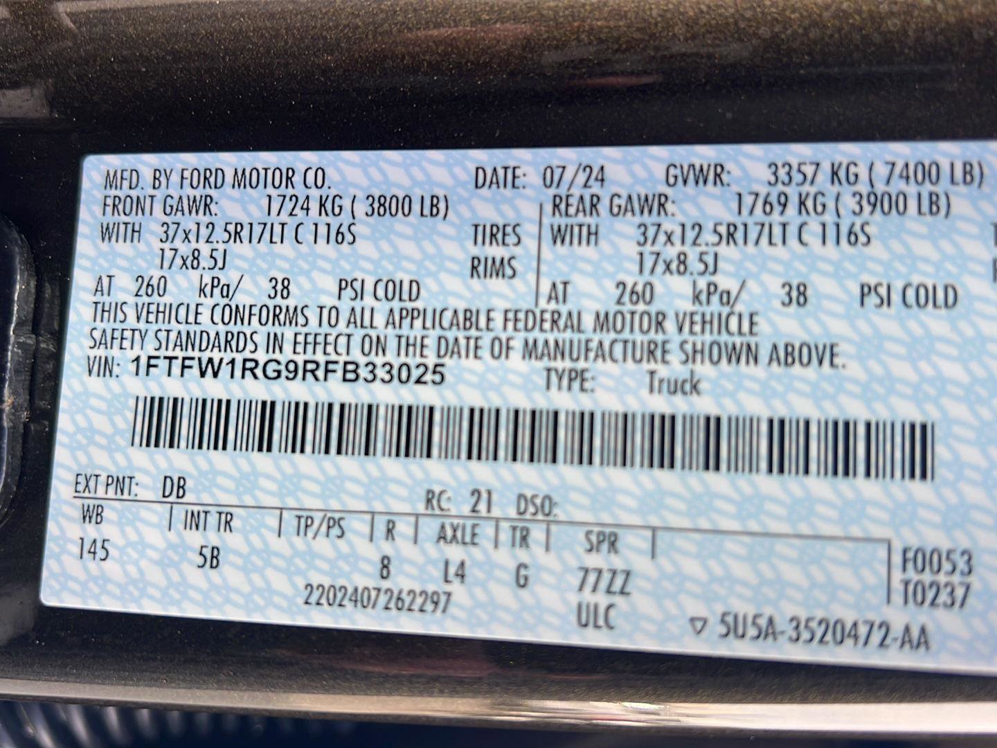 Certified 2024 Ford F150 Raptor AWD/4WD image 44