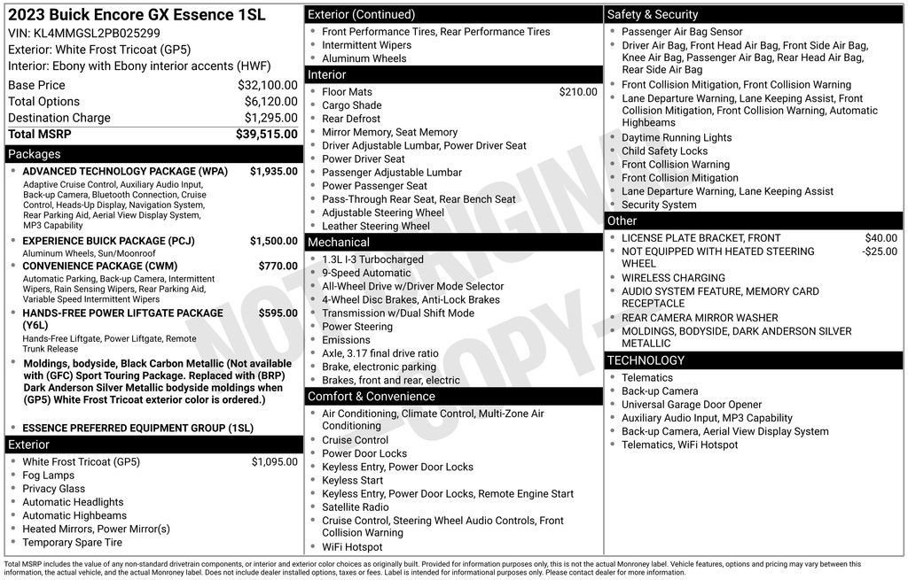 Used 2023 Buick Encore GX Essence w/ Advanced Technology Package image 8