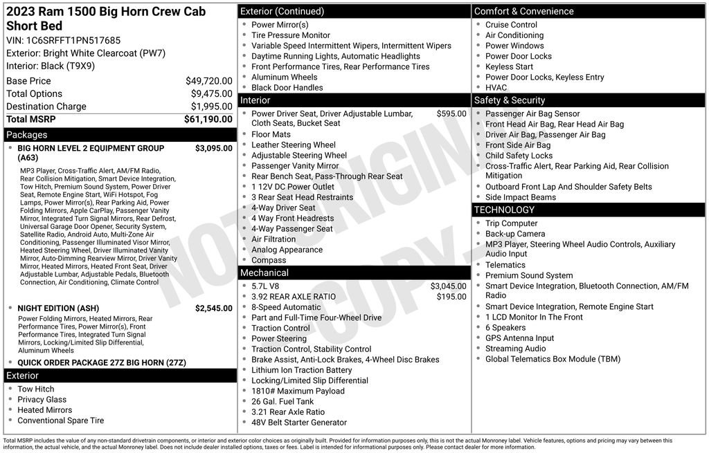 Used 2023 RAM 1500 Big Horn AWD/4WD image 26