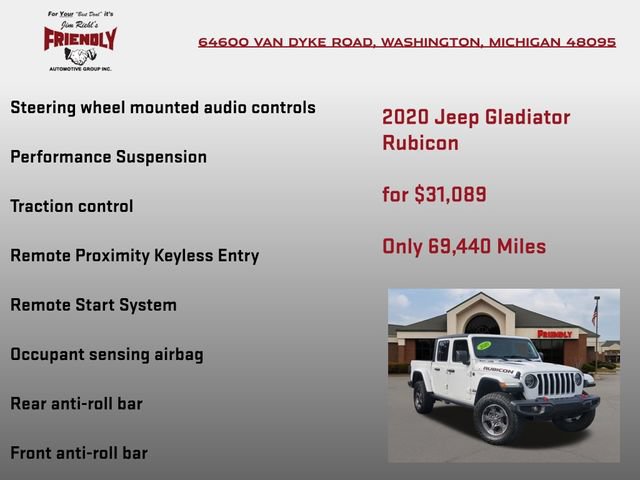 Used 2020 Jeep Gladiator Rubicon AWD/4WD image 30