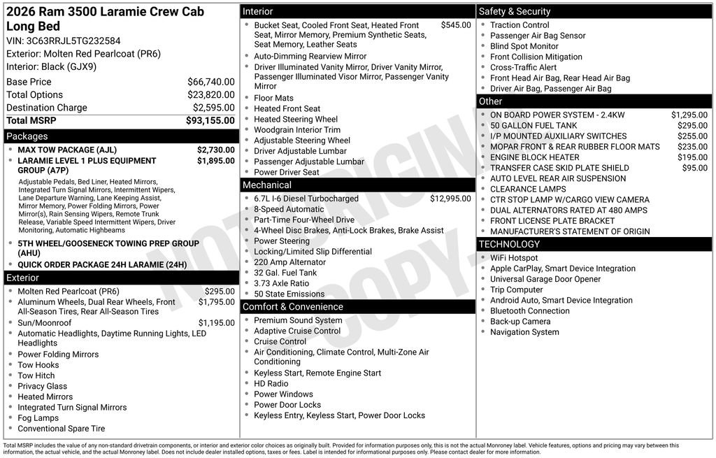 New 2026 RAM 3500 Laramie w/ Max Tow Package image 5