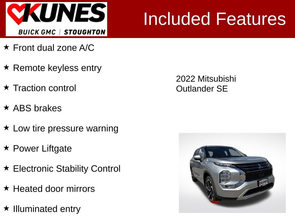Used 2022 Mitsubishi Outlander SE AWD/4WD image 2