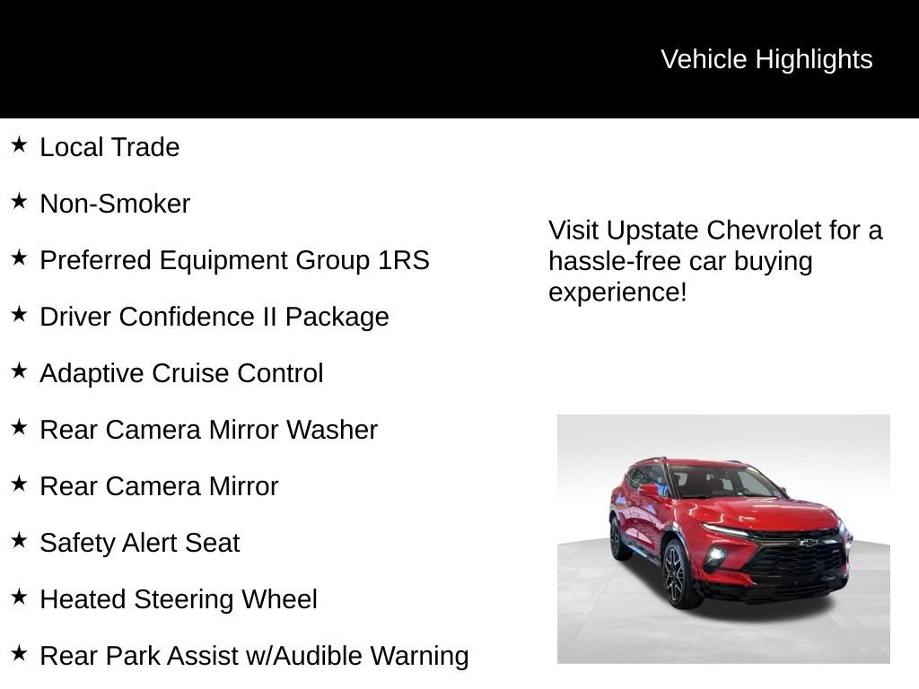 Used 2023 Chevrolet Blazer RS w/ Driver Confidence II Package image 9