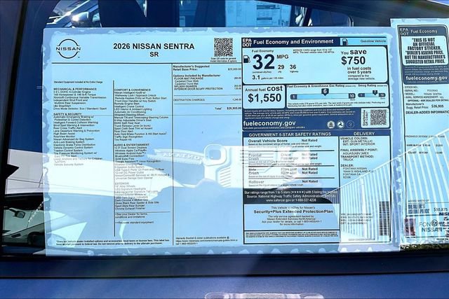 New 2026 Nissan Sentra SR w/ Floor Mat Package image 13