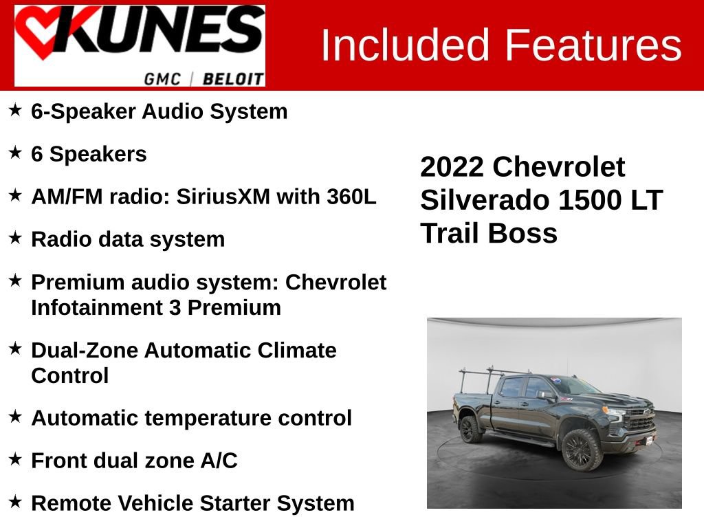 Used 2022 Chevrolet Silverado 1500 LT Trail Boss w/ Convenience Package II AWD/4WD image 3