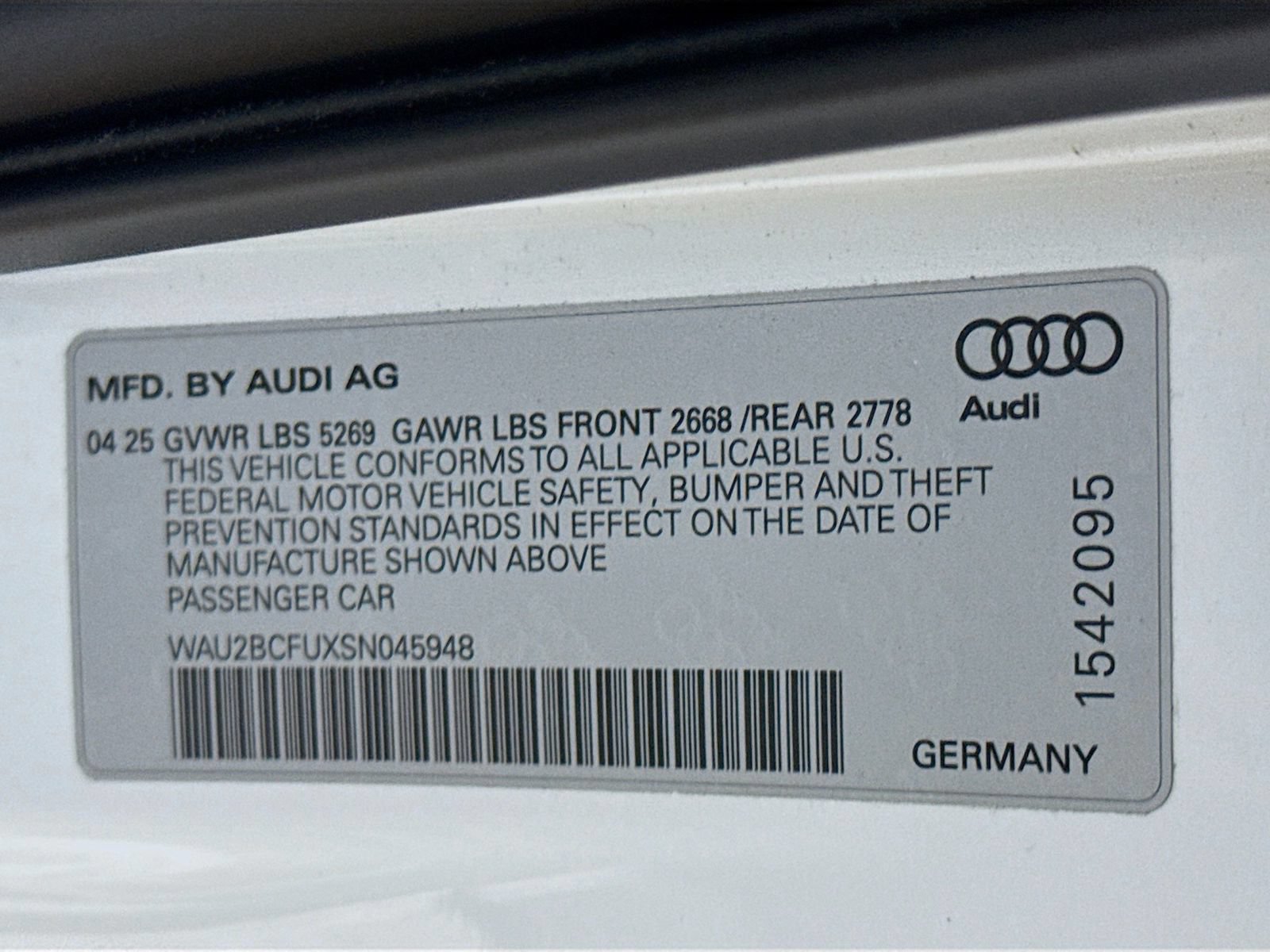 Used 2025 Audi A5 2.0T Premium Plus w/ Premium Plus AWD/4WD image 31
