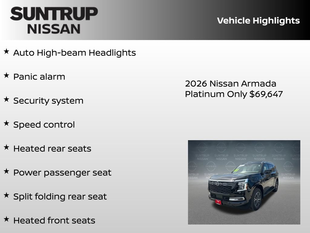 New 2026 Nissan Armada Platinum AWD/4WD image 30