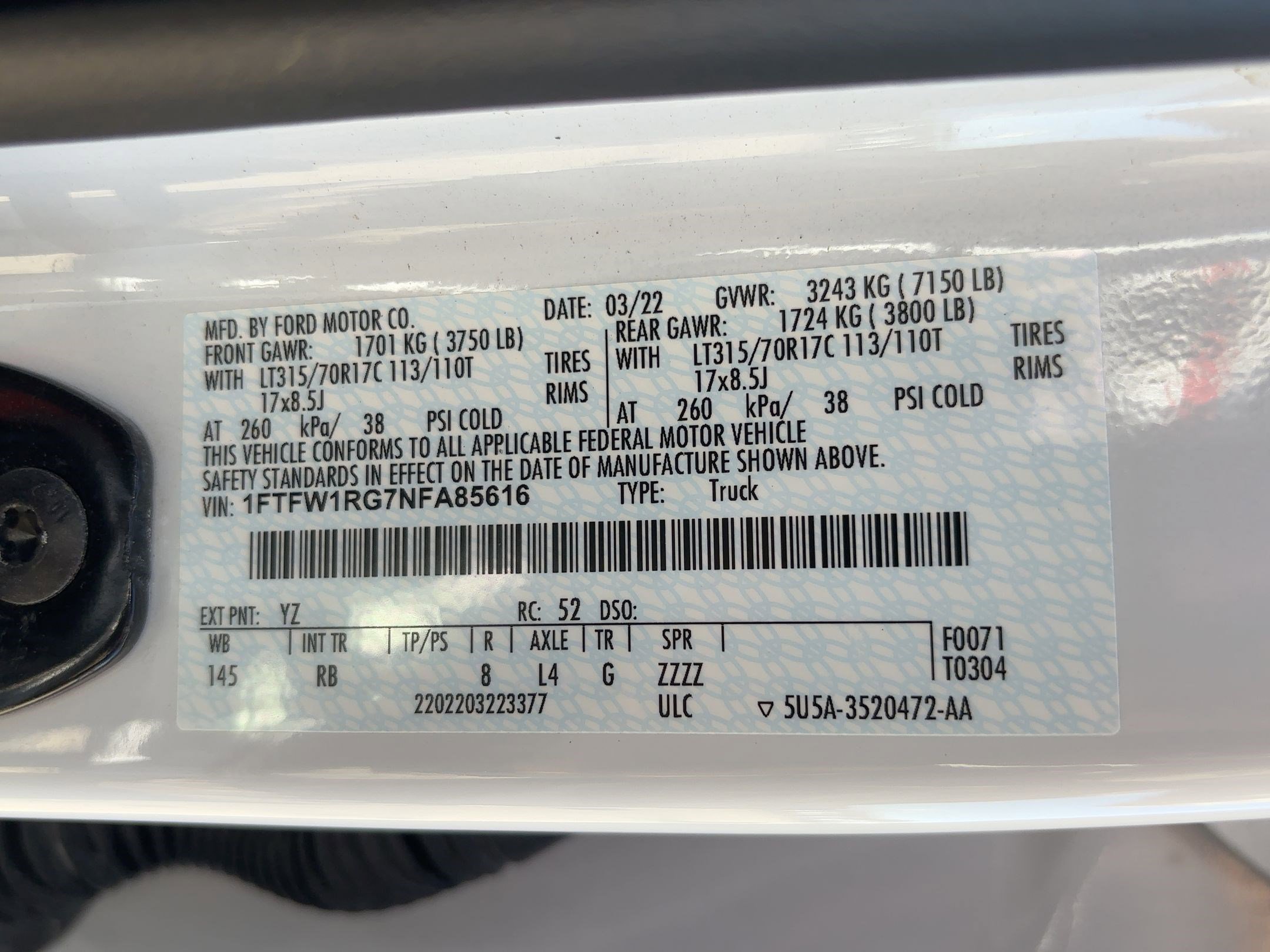 Used 2022 Ford F150 Raptor w/ Equipment Group 801A High image 34