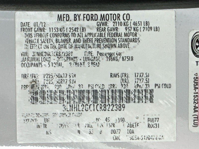 Used 2012 Lincoln MKZ FWD image 34