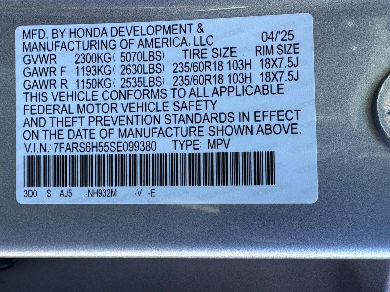 Certified 2025 Honda CR-V Sport image 25