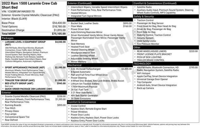Used 2022 RAM 1500 Laramie AWD/4WD image 37