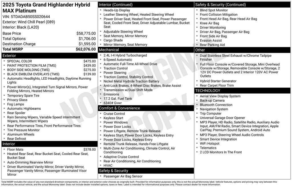 Used 2025 Toyota Grand Highlander AWD Hybrid image 35