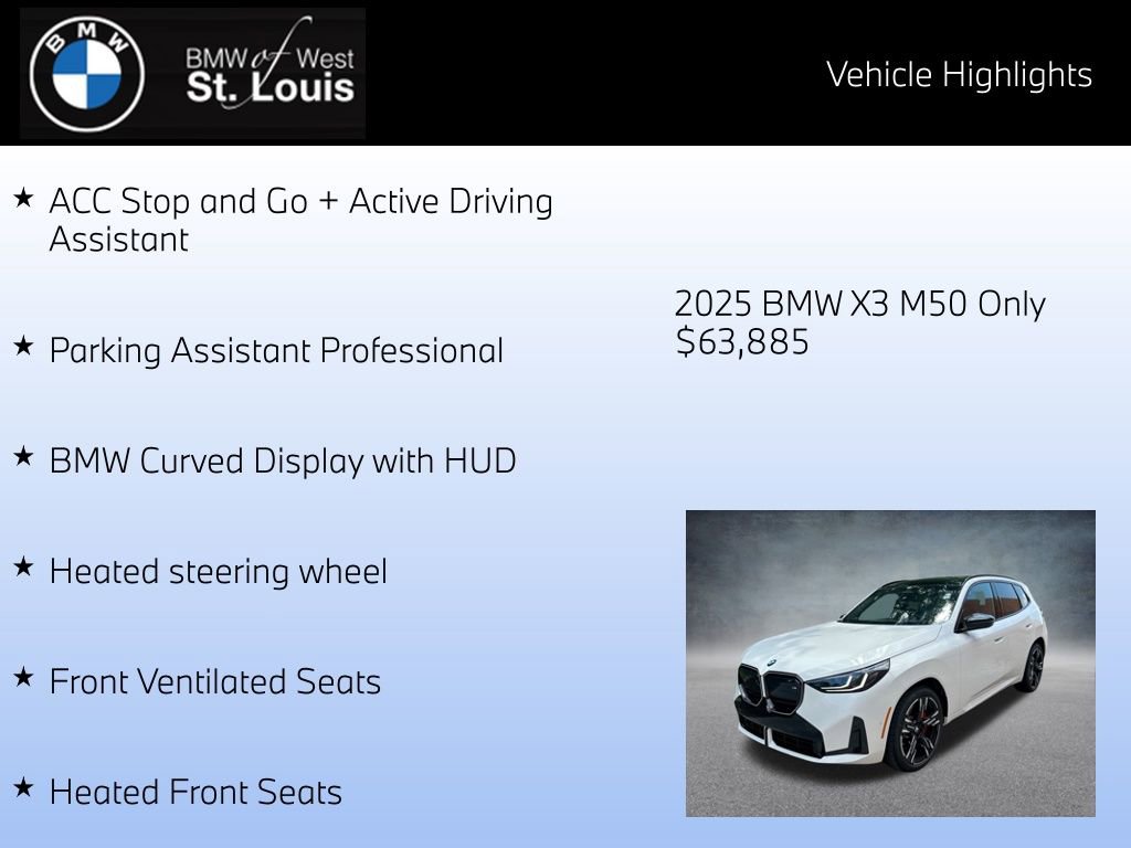Certified 2025 BMW X3 M50 AWD/4WD image 29