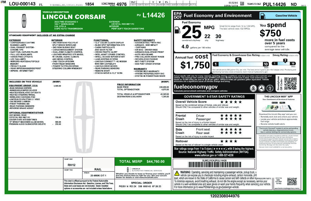 Used 2023 Lincoln Corsair FWD w/ Equipment Group 101A image 16