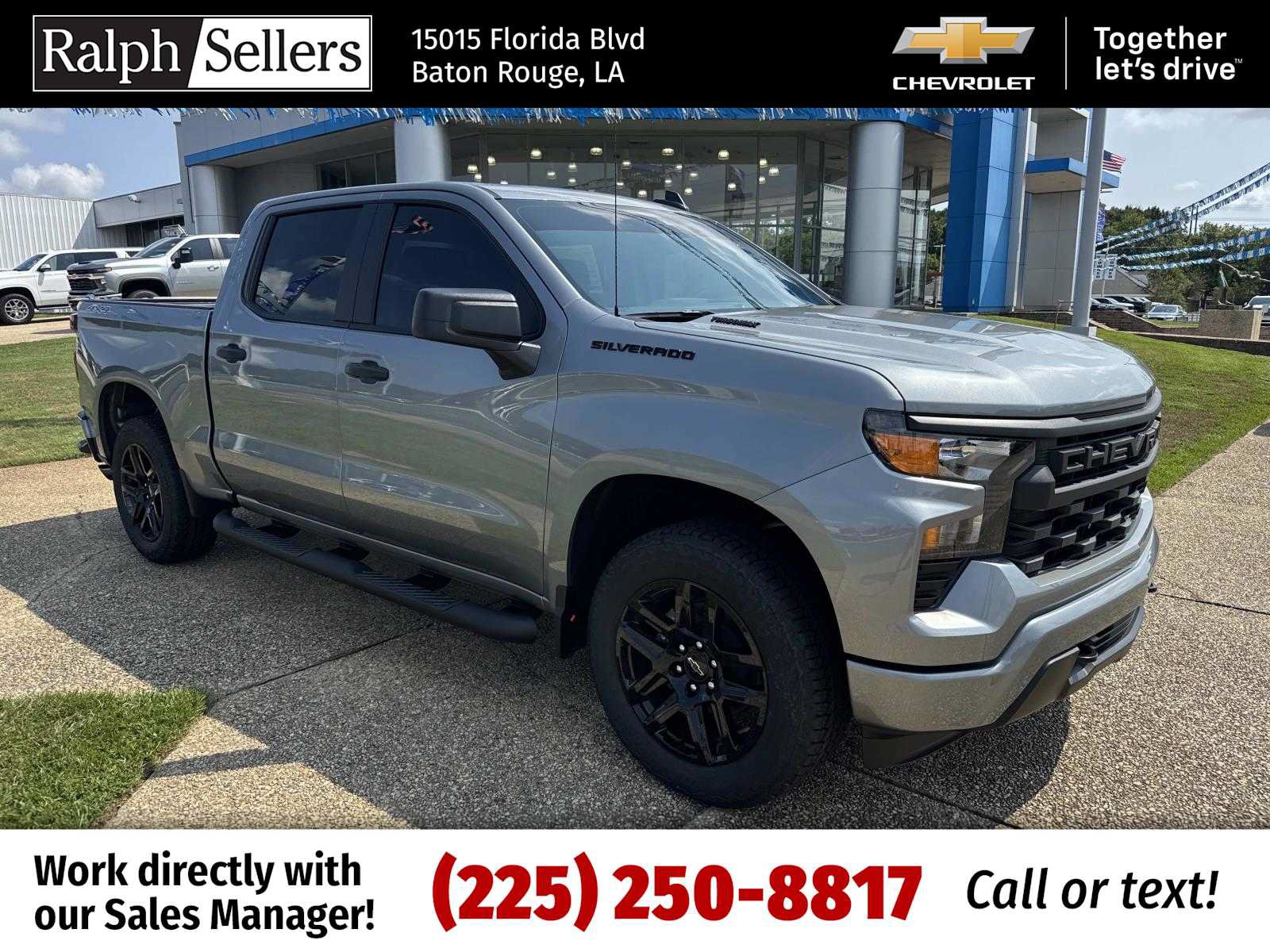 New 2026 Chevrolet Silverado 1500 Custom w/ Turbomax Blackout Package AWD/4WD image 1