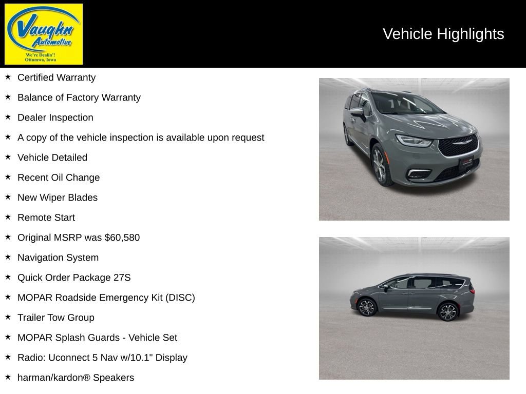 Used 2023 Chrysler Pacifica Pinnacle w/ Trailer Tow Group image 2