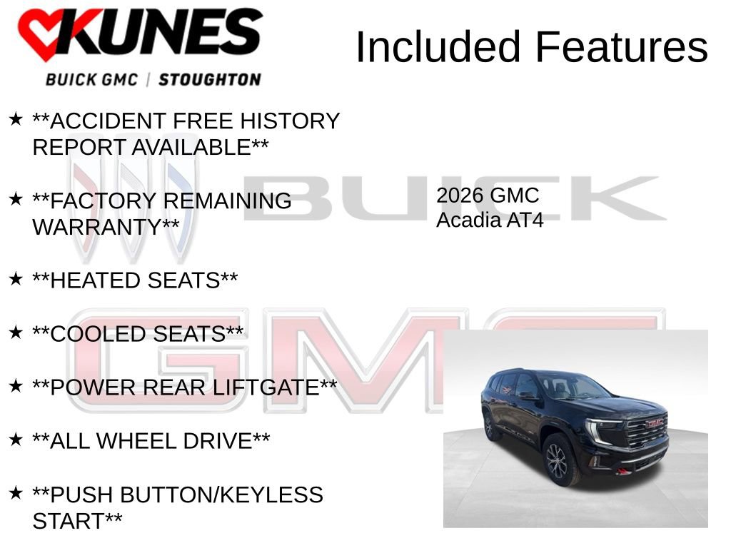New 2026 GMC Acadia AT4 w/ Luxury Package image 3