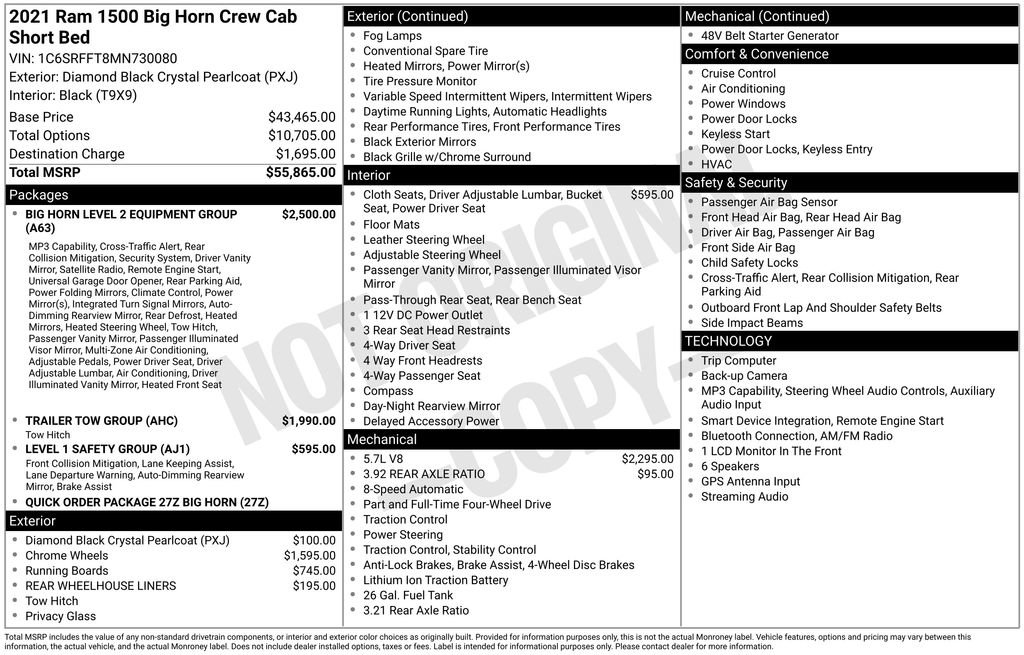 Used 2021 RAM 1500 Big Horn AWD/4WD image 13