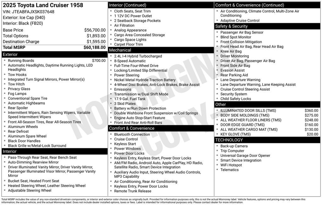 Certified 2025 Toyota Land Cruiser 1958 AWD/4WD image 40