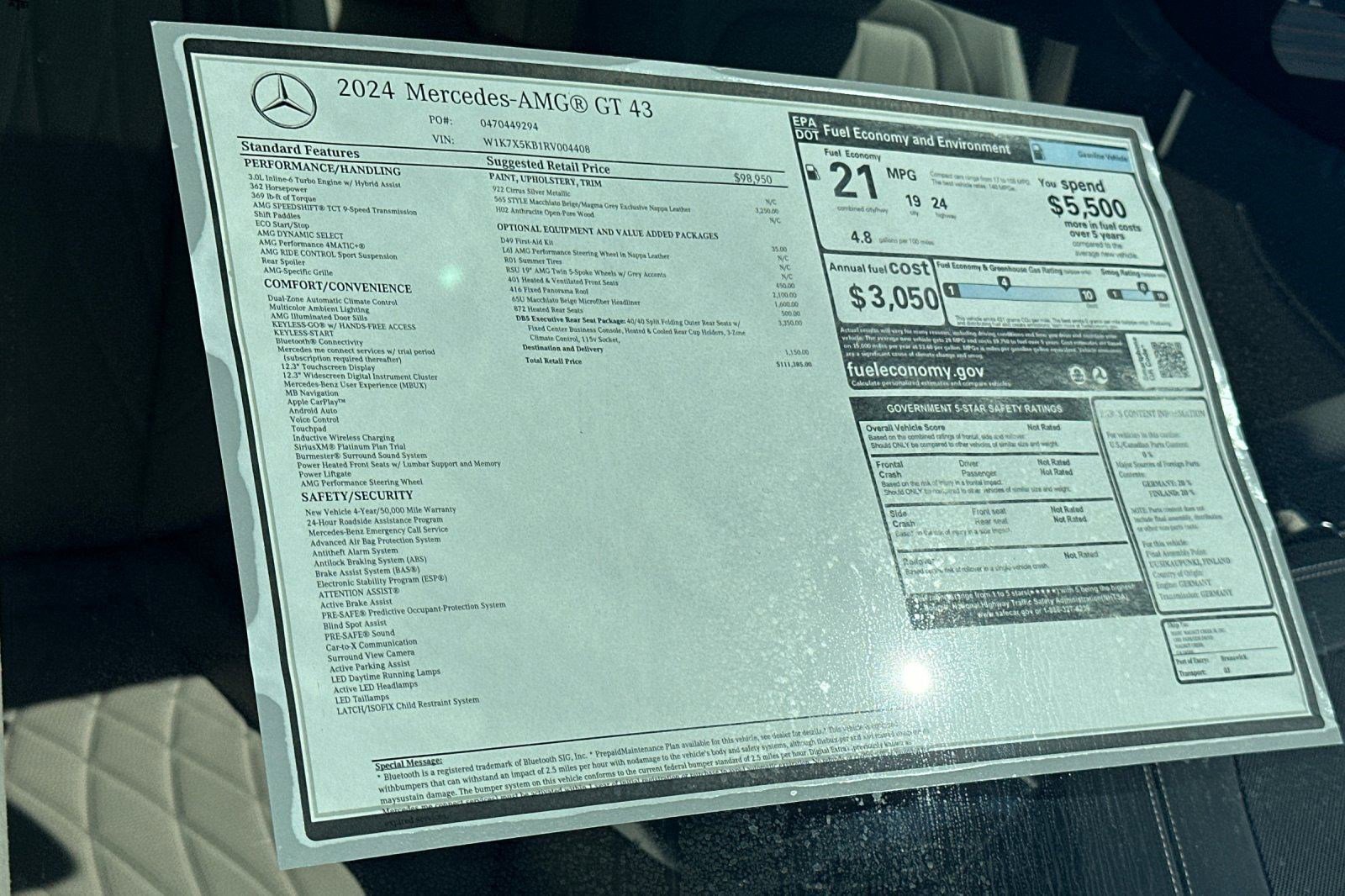 Certified 2024 Mercedes-Benz AMG GT 43 image 29