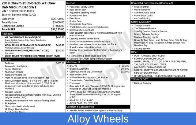 Used 2019 Chevrolet Colorado W/T w/ WT Convenience Package RWD image 3